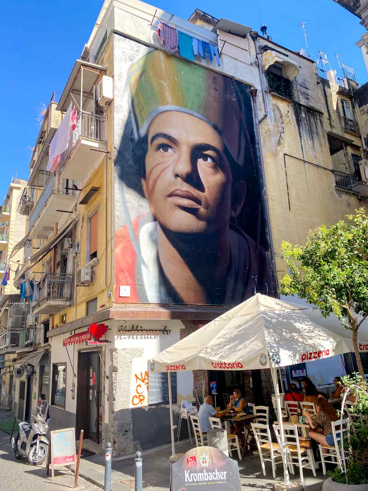 Streets of Naples on a sunny day